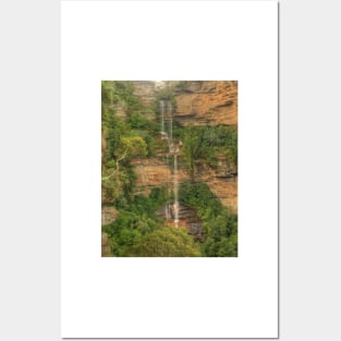 Katoomba Falls portrait Posters and Art